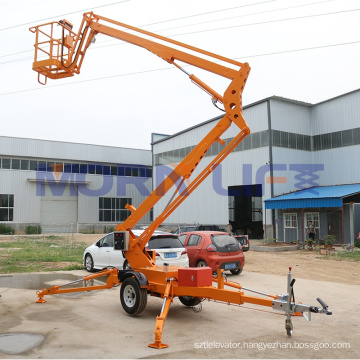 Towable Man Trailer Mounted Cherry Picker Tracked Boom Lift With Ce Iso